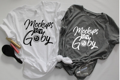 Matching T-shirts Mockups&2C; Lovers&2C; Him &amp;amp; Her&2C; Mock Up