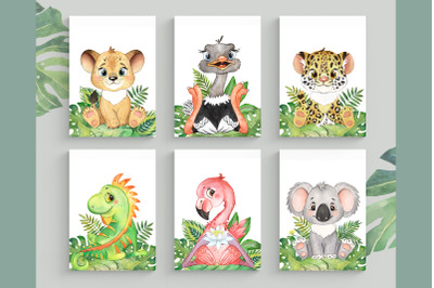 Baby Animals, safari Animals, nursery art