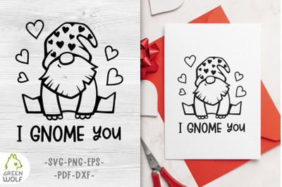 Gnome svg Valentine&#039;s day svg Funny valentine gnomes svg cut file