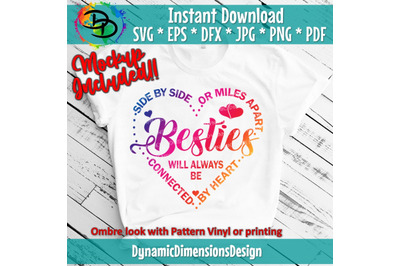 Besties SVG Cut File, commercial use, instant download, Best Friends S