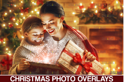 Shine gift box overlays &amp; Sparkler overlay, Photoshop overlay