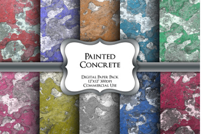 Painted Concrete Digital Paper Pack