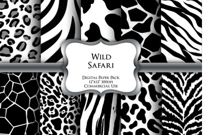 Wild Safari Digital Paper Pack