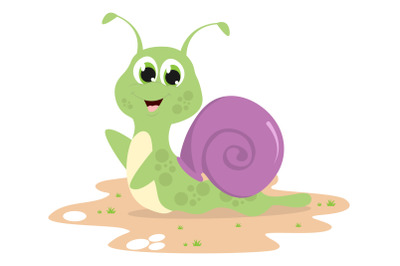 cute snail cartoon