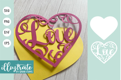 Heart SVG Cut File | 3D Heart | Layered Heart SVG | Valentines SVG
