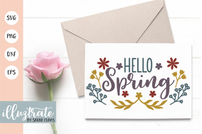 Hello Spring SVG Cut File | Spring SVG | Spring DXF