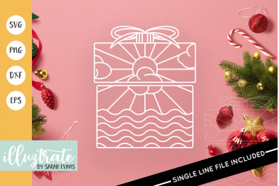 Christmas Present Mandala SVG | Christmas Present Foil Quill | Festive