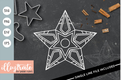 Christmas Star Mandala SVG | Christmas Star Foil Quill | Festive