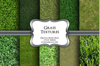 Grass Textures Digital Paper Pack