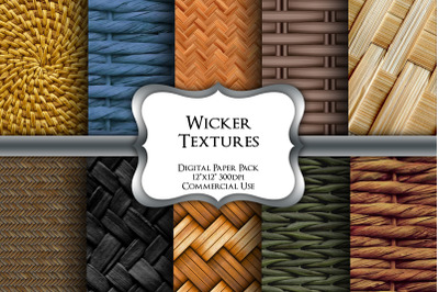 Wicker Textures Digital Paper Pack