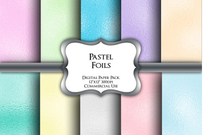 Pastel Foils Digital Paper Pack