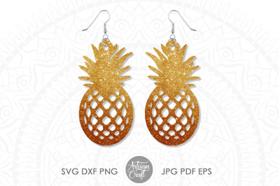 Pineapple Earrings SVG, Laser cut file