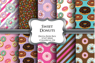 Sweet Donuts Digital Paper Pack