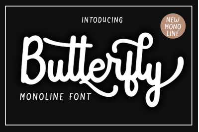 Butterfly Monoline Script