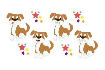 cute dog animal cartoon simple vector illustration