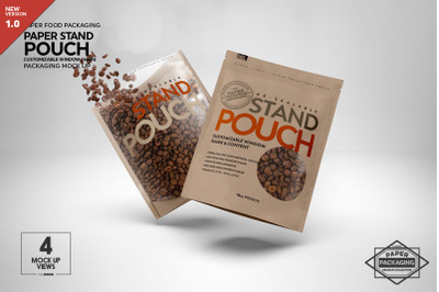 Paper Zip 18oz Pouch Packaging Mockup