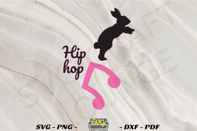 Bunny Hip Hop Clipart | Printable and cut file digital download