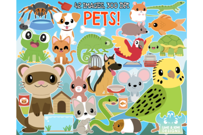 Pets Clipart - Lime and Kiwi Designs