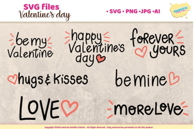 Valentines Day SVG Hand Lettered Pack