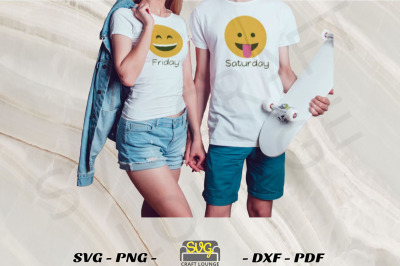 Weekday Emoji SVG Clipart - Digital Download