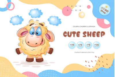 Cute Cartoon Sheep