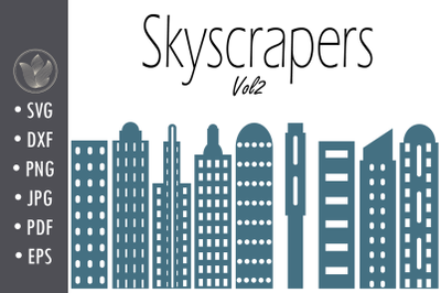 Skyscrapers Svg cut file&2C; Clouds cut file&2C; sublimation design&amp;nbsp;