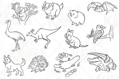 Australian Animals Digital Stamps