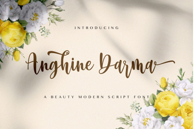 Anghine Darma - Modern Script Font