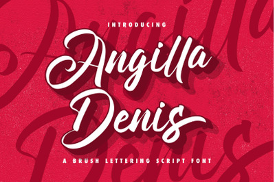 Angilla Denis - Brush Script Font