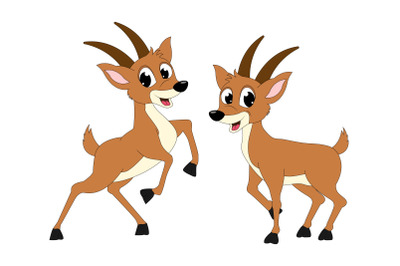 cute antelope animal cartoon