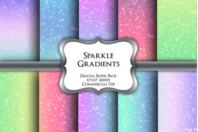 Sparkle Rainbows Digital Paper Pack