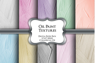 Oil Paint Textures Digital Paper Pack