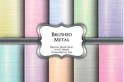 Brushed Metal Digital Paper Pack