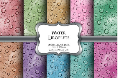 Water Droplets Digital Paper Pack