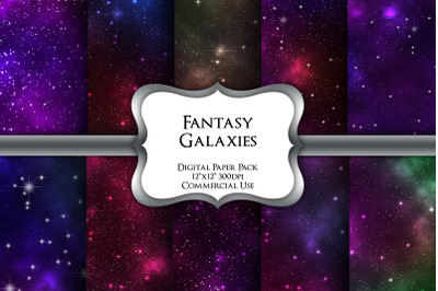 Fantasy Galaxies Digital Paper Pack