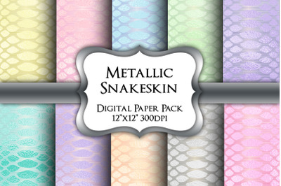 Metallic Snakeskin Digital Paper Pack