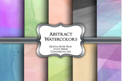 Abstract Watercolors Digital Paper Pack
