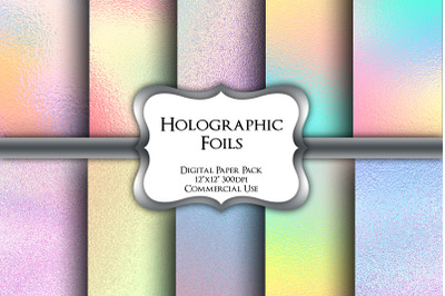 Holographic Foils Digital Paper Pack