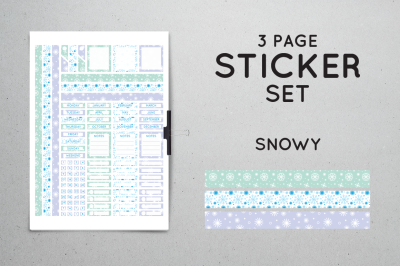 Planner Sticker Set - Snowy