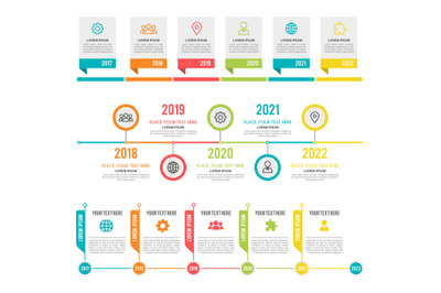 Timeline. Workflow or process diagram option and step infographic netw