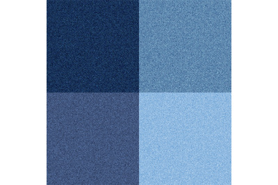 Denim texture. Seamless blue checkered pattern, cotton tissue print te