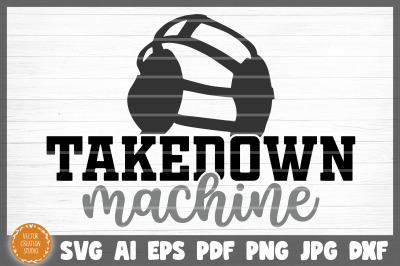 Wrestling Takedown Machine SVG Cut File