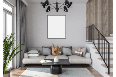 Interior scene_artwork background_frame mockup