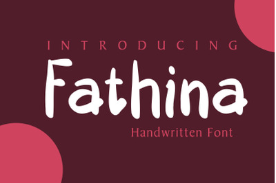 Fathina Handwritten Font