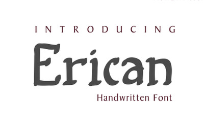 Erican Handwritten Serif Font