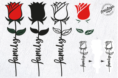 Family SVG&2C; Rose SVG&2C; Flower SVG&2C; Flower laser