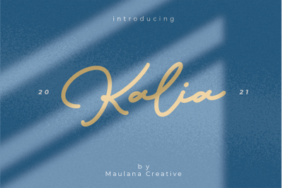 Kalia Handwritten Signature Font