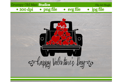 valentines day vintage truck