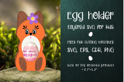 Cute Fox - Chocolate Egg Holder SVG