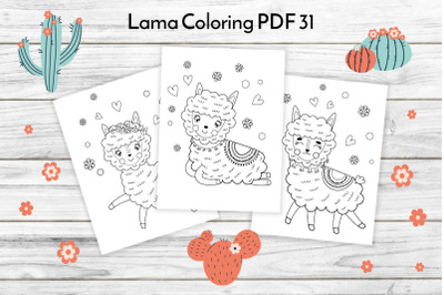 Llama Coloring Pages  PDF 31